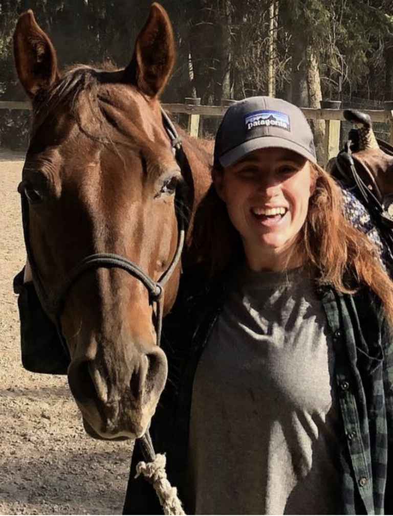 Allie Pearson poses with an equine friend