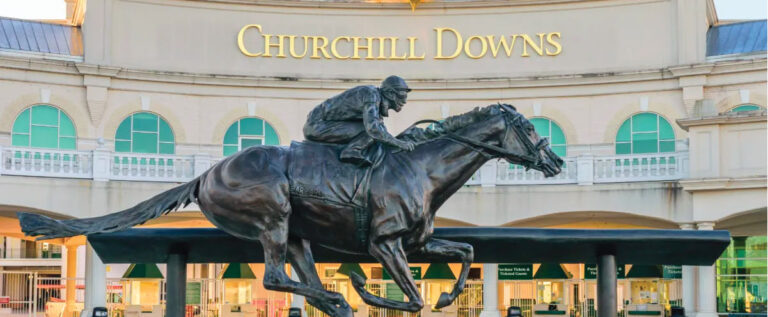 An equine statue at Churchill Downs